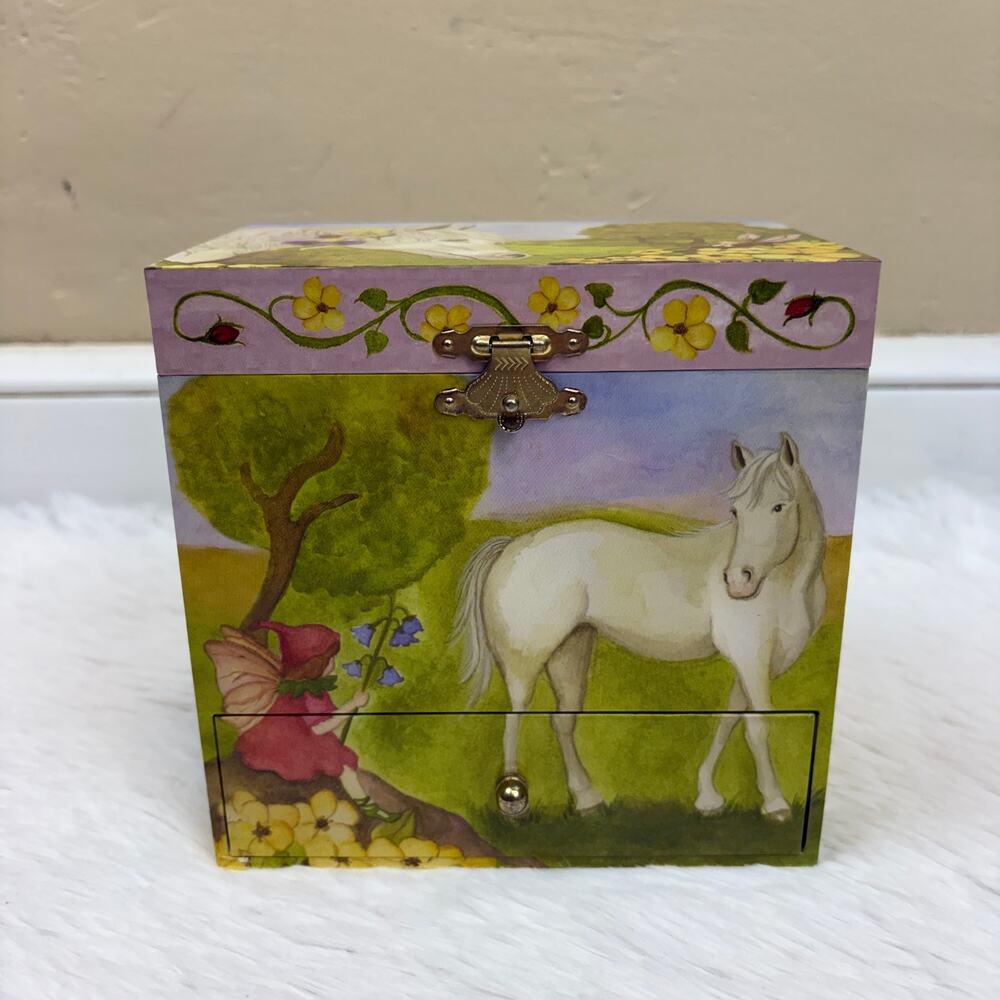 Enchantmints Fairy Horse Musical Wind Up Jewelry Box